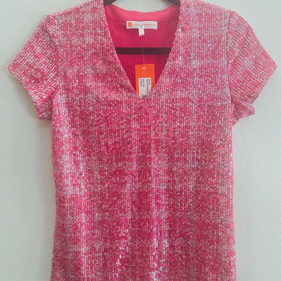 Jude Connally - Winnie Top Pink Sequin V-Neck Top NWT - Picture 5 of 5
